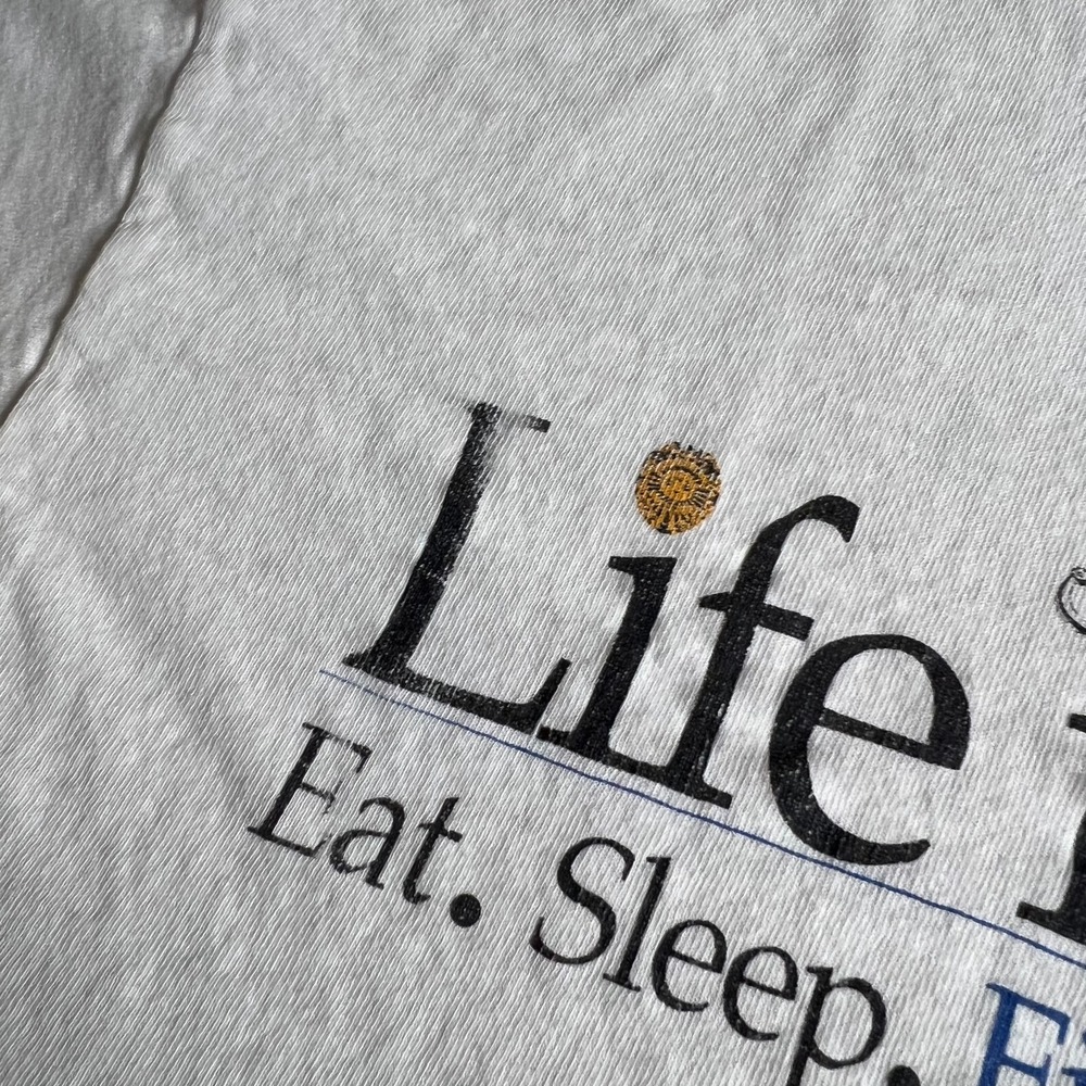 VTG Eat Sleep Fight Crime T Shirt Mens Large Life is Simple Police Cop 1990s - Picture 6 of 12